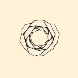 Minimal Color Wormhole Tattoo