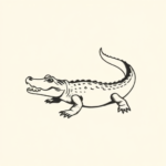 Minimalist Alligator Tattoo