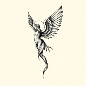 Minimalist Archangel Tattoo