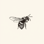 Minimalist Bee Tattoo