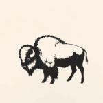 Minimalist Bison Tattoo