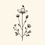 Minimalist Botanical Tattoo