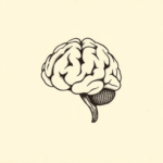 Minimalist Brain Tattoo