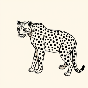 Minimalist Cheetah Tattoo