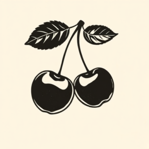 Minimalist Cherry Tattoo