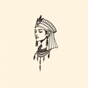 Minimalist Cleopatra Tattoo