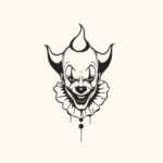 Minimalist Clown Tattoo