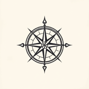 Minimalist Compass Tattoo