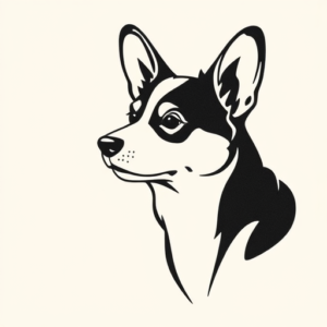 Minimalist Corgi Tattoo