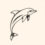 Minimalist Dolphin Tattoo