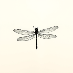Minimalist Dragonfly Tattoo
