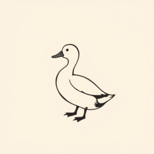 Minimalist Duck Tattoo