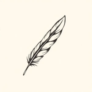 Minimalist Feather Tattoo