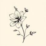 Minimalist Floral Tattoo