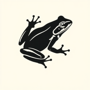 Minimalist Frog Tattoo