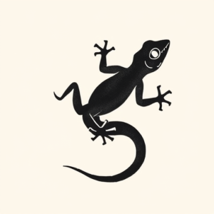Minimalist Gecko Tattoo