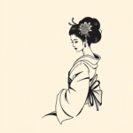 Minimalist Geisha Tattoo