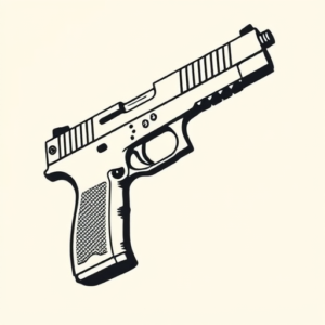 Minimalist Glock Tattoo