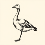 Minimalist Goose Tattoo