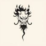 Minimalist Hannya Tattoo