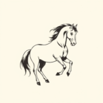 Minimalist Horse Tattoo