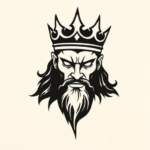 Minimalist King Tattoo