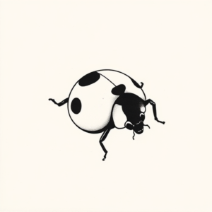 Minimalist Ladybug Tattoo