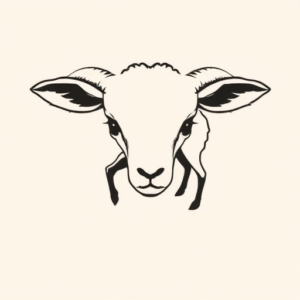 Minimalist Lamb Tattoo