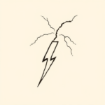 Minimalist Lightning Tattoo