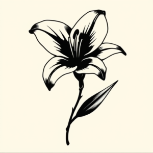 Minimalist Lily Tattoo