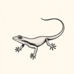 Minimalist Lizard Tattoo