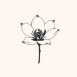 Minimalist Magnolia Tattoo