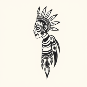 Minimalist Mictlantecuhtli Tattoo