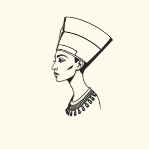 Minimalist Nefertiti Tattoo