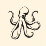 Minimalist Octopus Tattoo