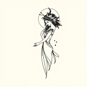 Minimalist Persephone Tattoo