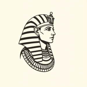 Minimalist Pharaoh Tattoo