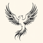 Minimalist Phoenix Tattoo