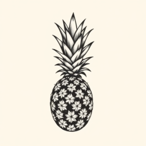Minimalist Pineapple Tattoo