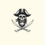 Minimalist Pirate Tattoo