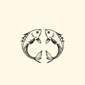 Minimalist Pisces Tattoo