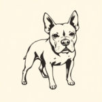 Minimalist Pitbull Tattoo