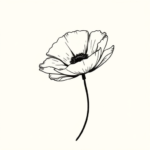 Minimalist Poppy Tattoo