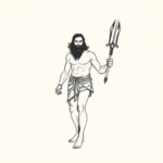 Minimalist Poseidon Tattoo