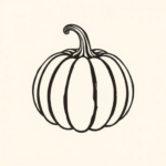Minimalist Pumpkin Tattoo