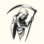 Minimalist Reaper Tattoo