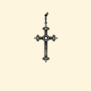 Minimalist Rosary Tattoo