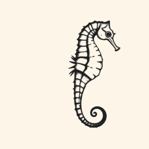 Minimalist Seahorse Tattoo