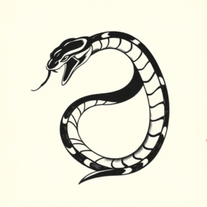 Minimalist Serpent Tattoo