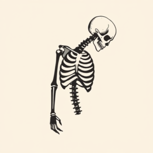 Minimalist Skeleton Tattoo